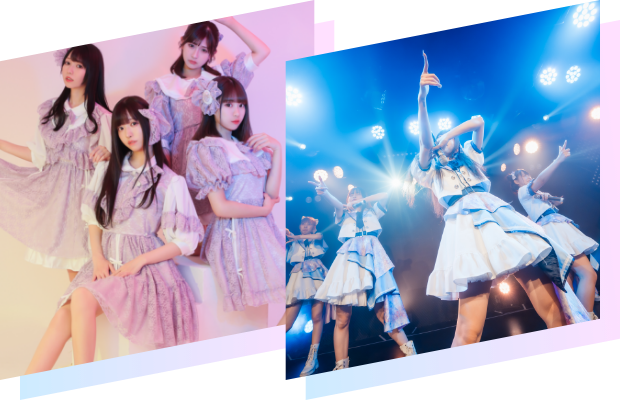 所属アイドルとライブ中の画像