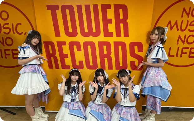 タワーレコードでのリリースイベント時の画像